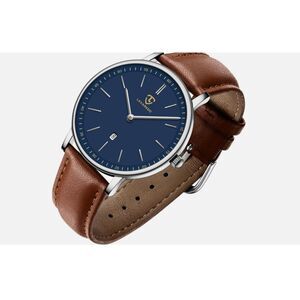 Wristwatch  Mens Minimalist Fashion Simple‎ 05-M8S-BrowmnBlue Lavaredo